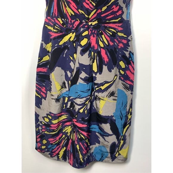 Trina Turk Women's Abstract Floral Silk Lined Sleeveless Dress Multicolor Small - Picture 2 of 8